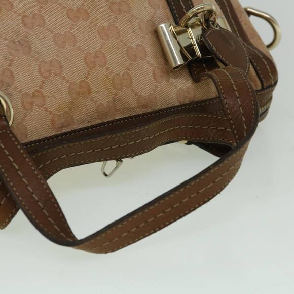 GUCCI GG Crystal Canvas Hand Bag Coated Canvas Brown 181487 Auth 60263 - Picture 7 of 16